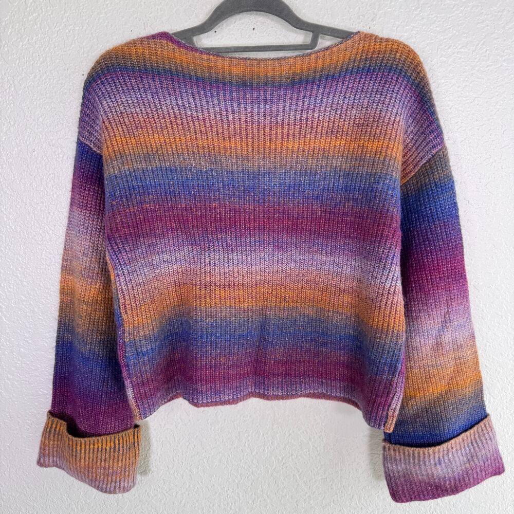Wildfox Maverick Sweater Womens Small Ombre Stripe Flare Revolve Boho NEW S - Picture 2 of 10